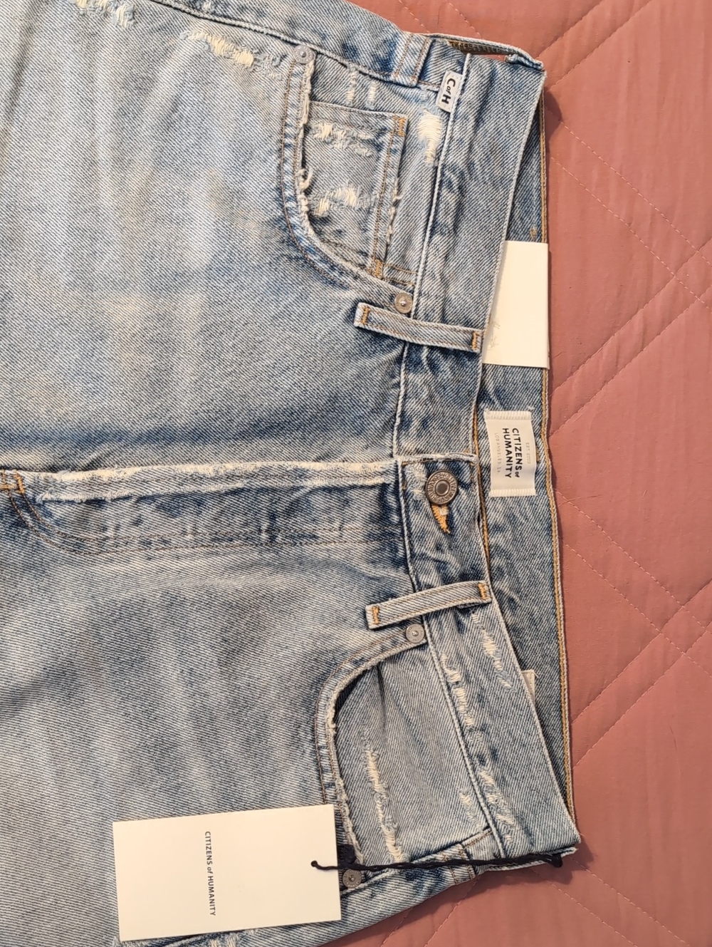 Citizens of Humanity Charlotte Crop High-Rise Straight Jeans โ Light Blue NWT - Picture 6 of 11